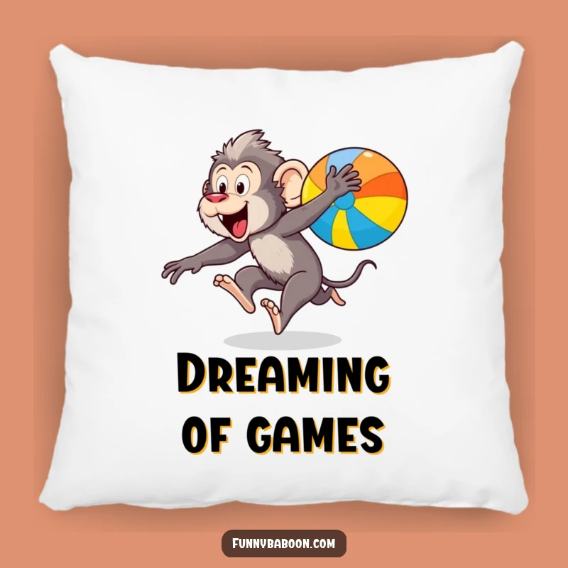 Funny Kawaii Baboon Leaping Pillow: Cozy Primate Cushion for Hilarious Gifts