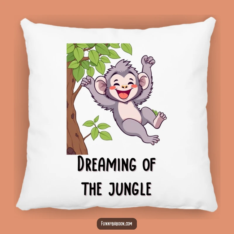 Funny Kawaii Baboon Swinging Pillow: Cozy Primate Cushion for Hilarious Gifts