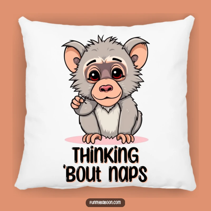 Funny Kawaii Baboon Pose Pillow: Cozy Primate Cushion for Hilarious Gifts
