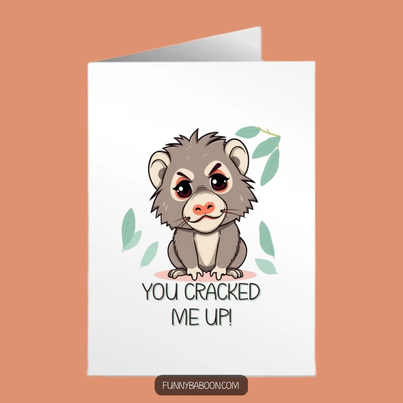Free Printable Congrats Card: Hilarious Baboon Making Faces for Your Big Win
