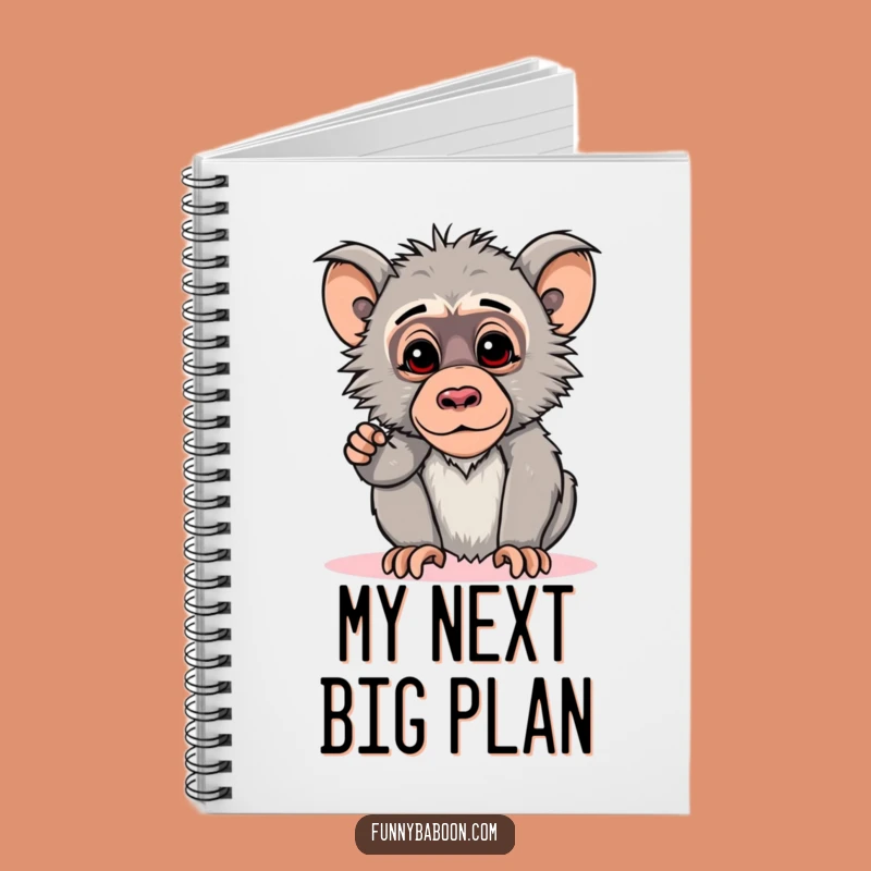 Funny Kawaii Baboon Pose Notebook: Hilarious Primate Journal for Thoughtful Ideas