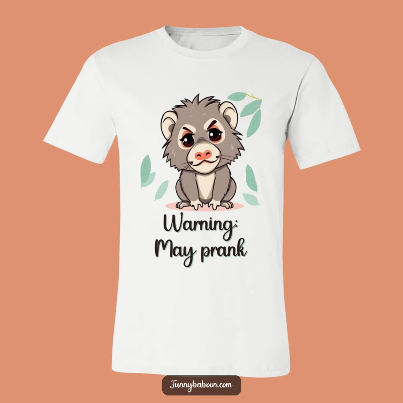 Funny Kawaii Baboon Face T-Shirt: Hilarious Primate Apparel for Jokey Gifts